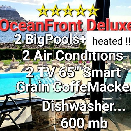 Oceanfront Deluxe-45M,Heated Pools,2Aircondition, 2Tv-65",Dishwasher,600Mb,Lift,Amadores View ! Playa Del Cura  Exterior foto