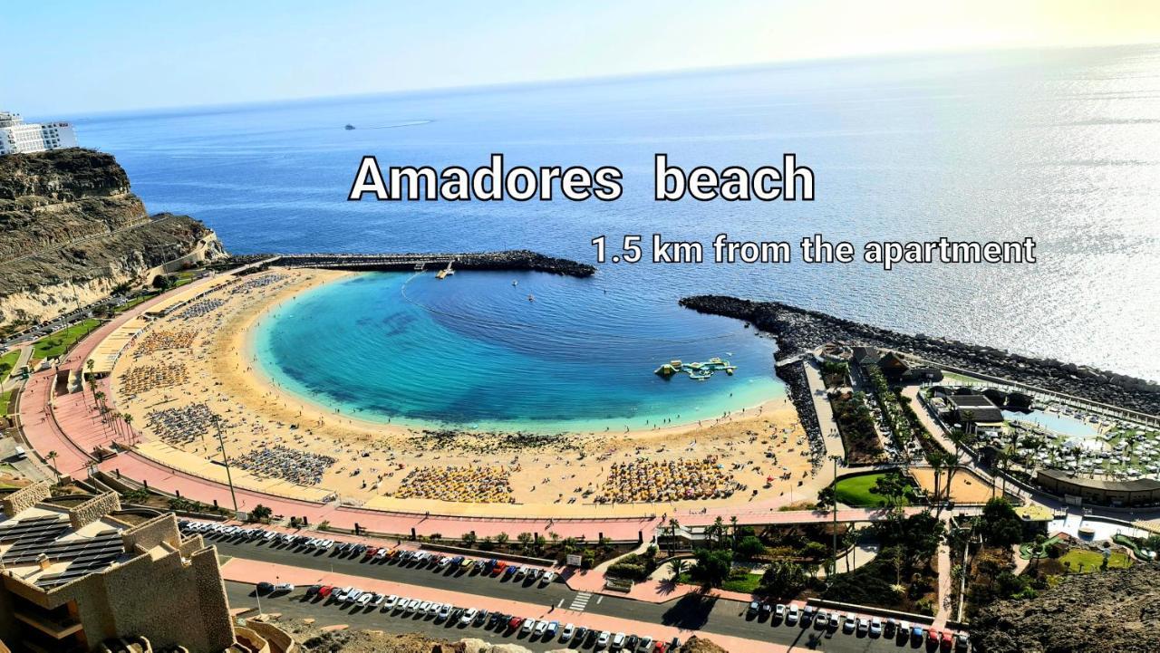 Oceanfront Deluxe-45M,Heated Pools,2Aircondition, 2Tv-65",Dishwasher,600Mb,Lift,Amadores View ! Playa Del Cura  Exterior foto